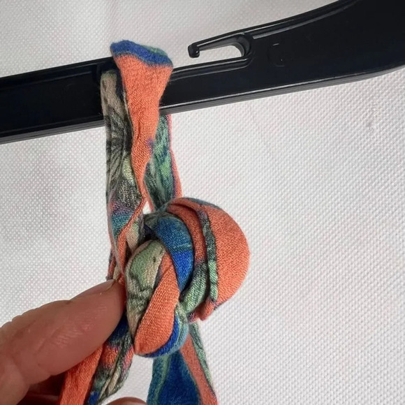 Free People Dear You Orange Floral Mini Halter Backless Dress Tunic Top Sz MD - Picture 6 of 9